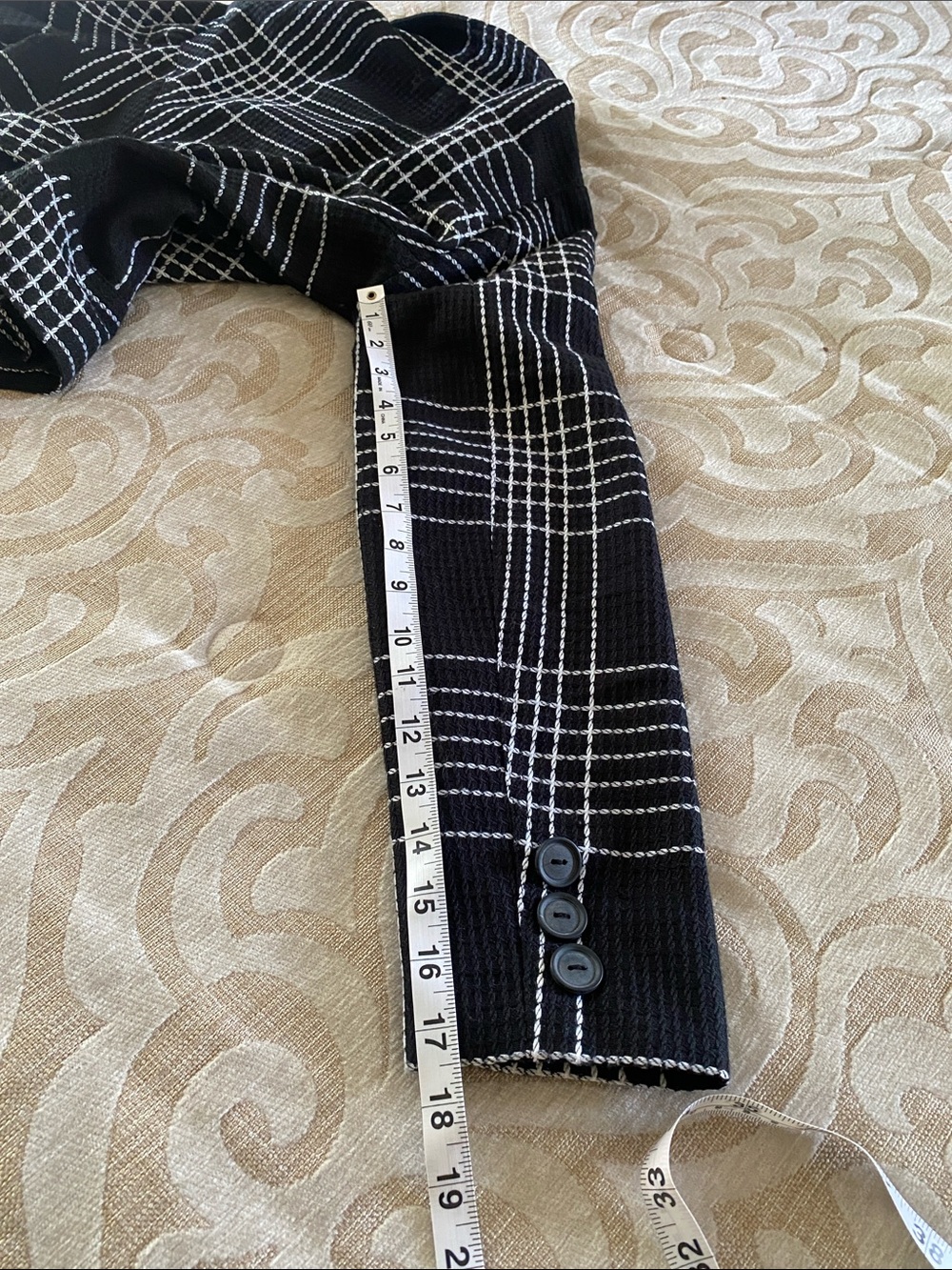 Christopher & Banks Black White Plaid Jacket Size S - Picture 8 of 9